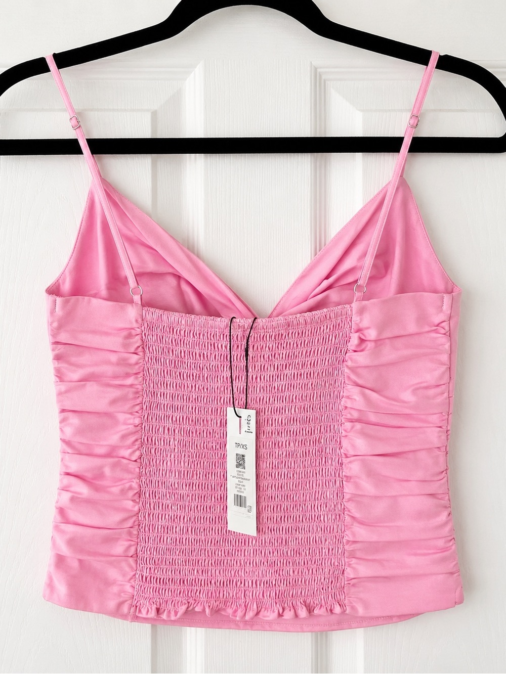 Dynamite Prism Pink Ruched Twist Cami Top NWT XS - Picture 3 of 13
